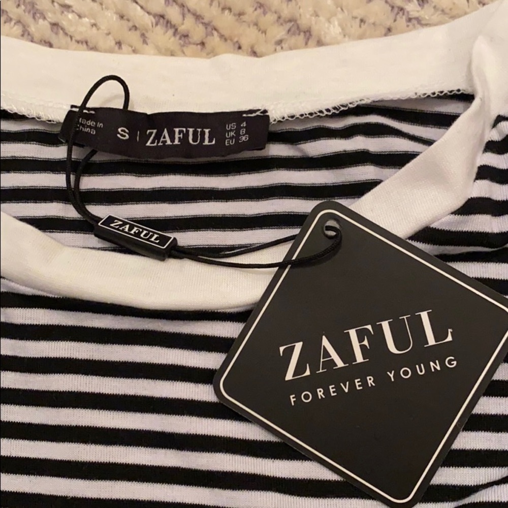 Zaful Striped Crop Top - Picture 4 of 4